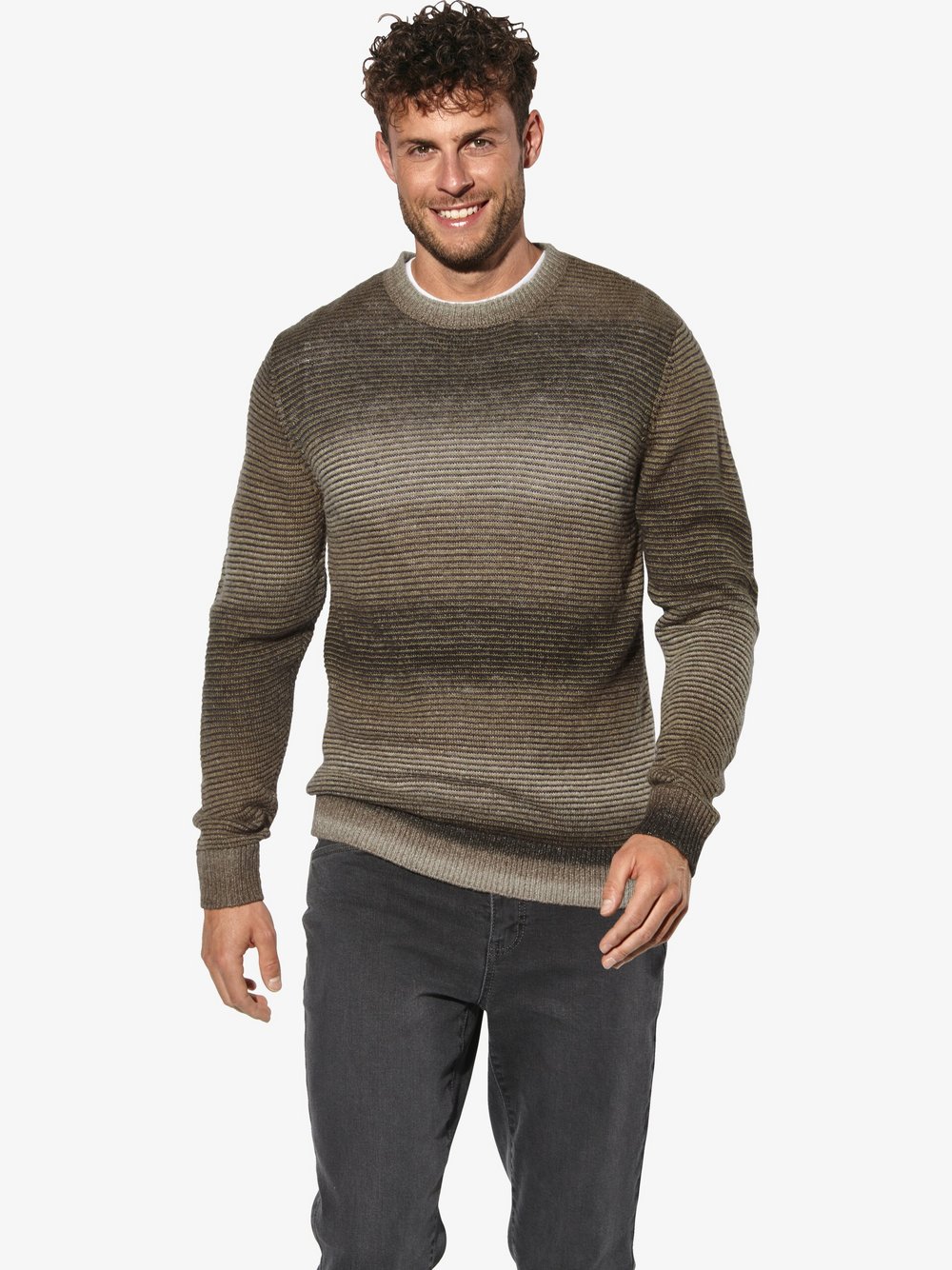 Thumbnail - BABISTA Pullover Herren braun gestreift, XXXL