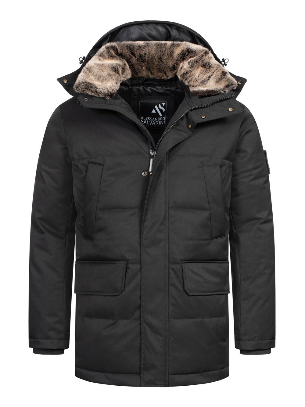 Alessandro Salvarini Winterjacke  Herren schwarz, L