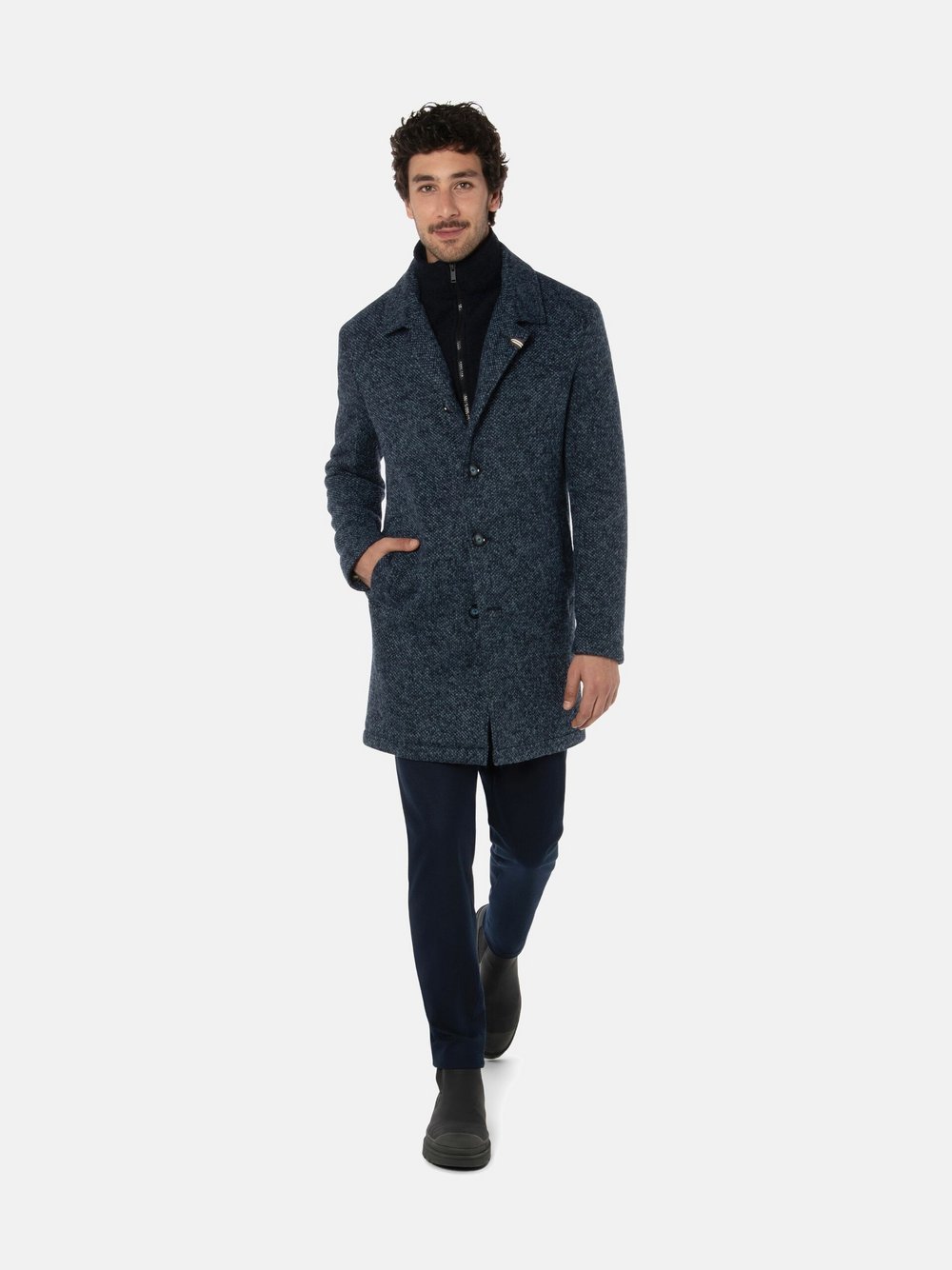 Thumbnail - Benvenuto Mantel Herren blau, 25