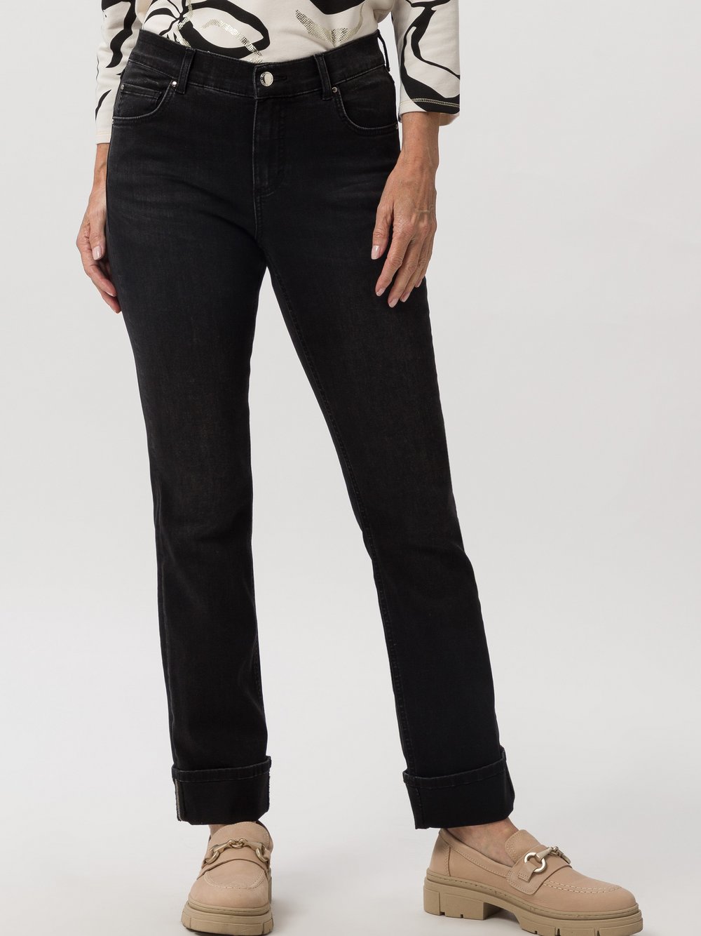 Frank Walder Jeans Damen Baumwolle schwarz, 44