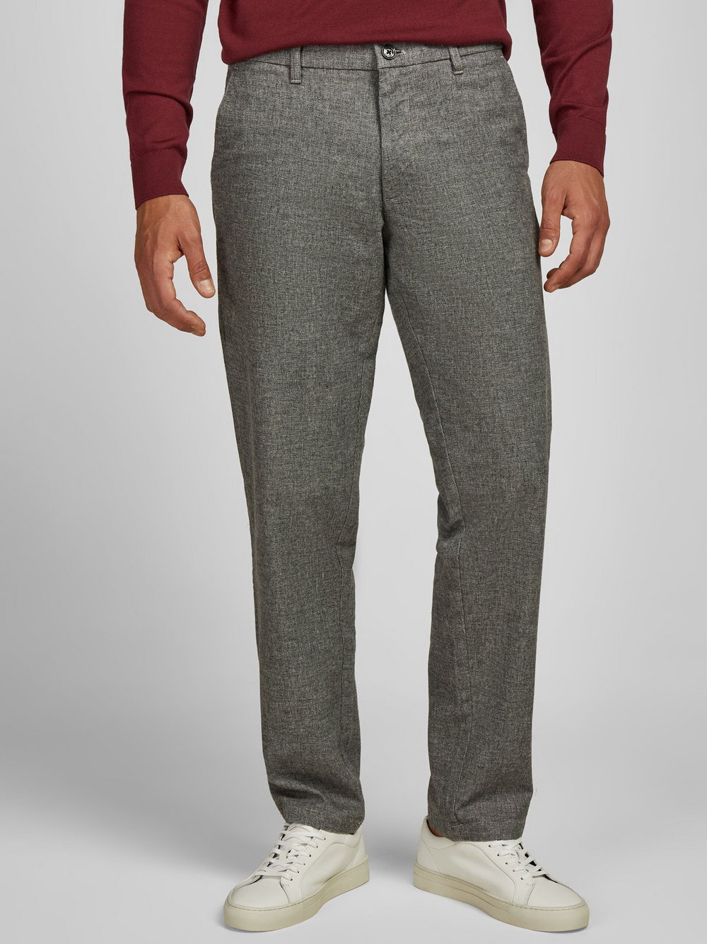 Daniel Hechter Chinohose Herren Baumwolle grau meliert, 33-34