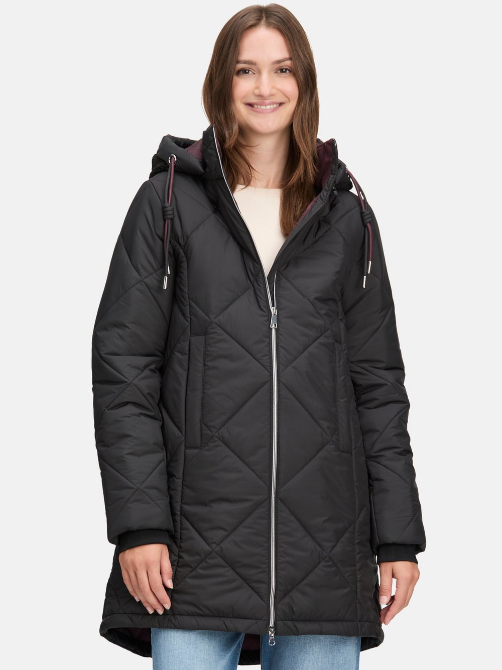 Cartoon Steppjacke Damen schwarz, 34