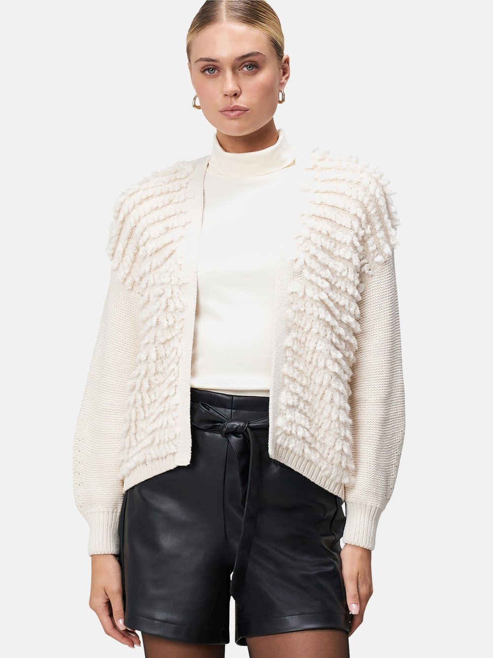 zero Strickjacke Damen Baumwolle weiß, S