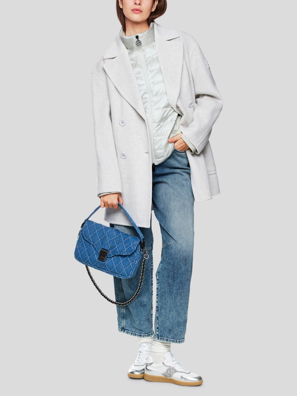 Thumbnail - Marc Cain Wollmantel Damen Wolle grau, 38