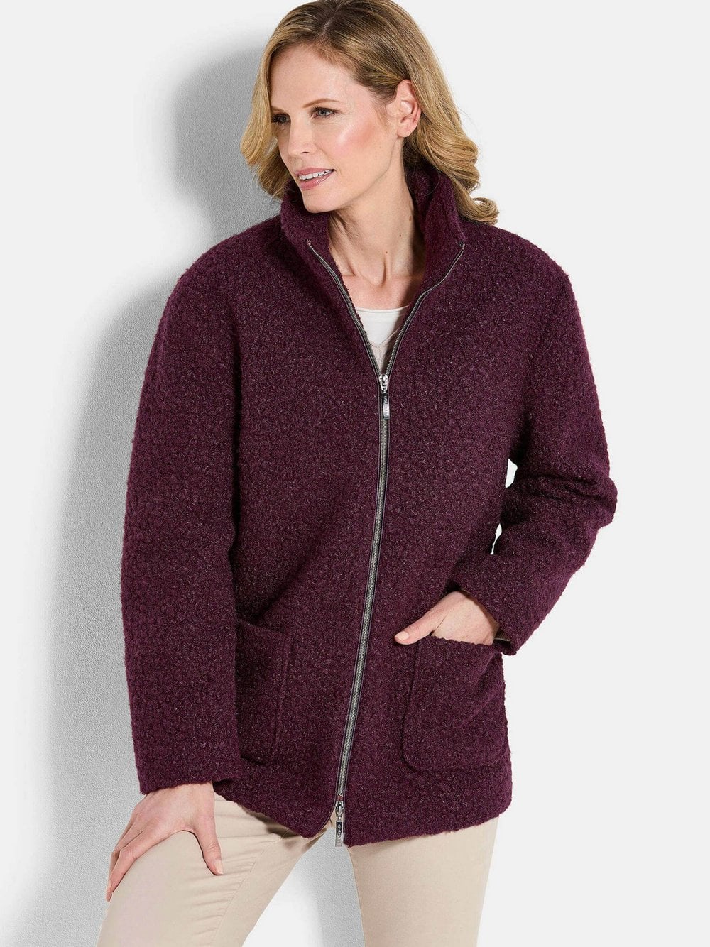 Goldner Teddyjacke Damen lila, 42