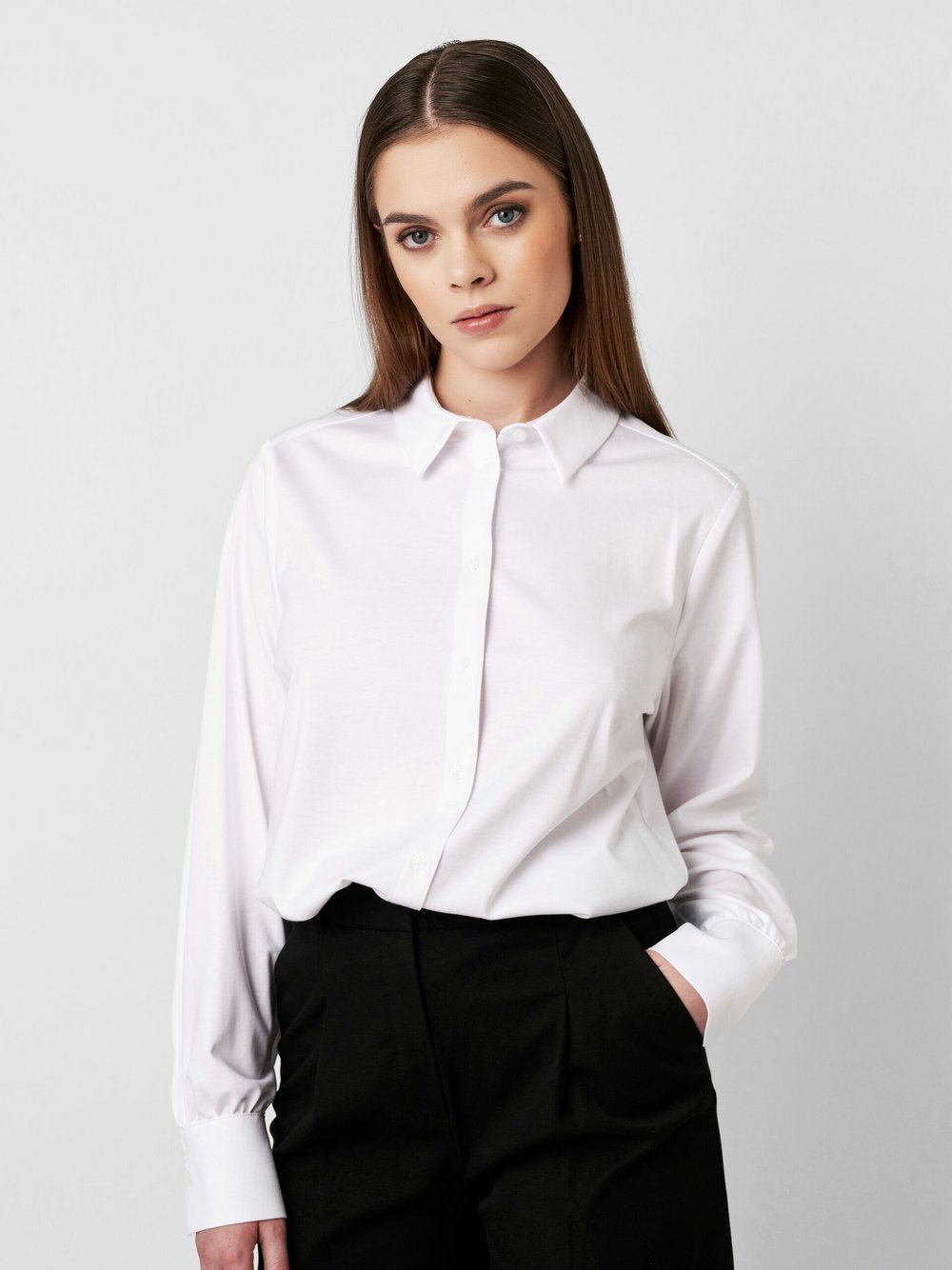 DESOTO Bluse Damen Baumwolle weiß, 44