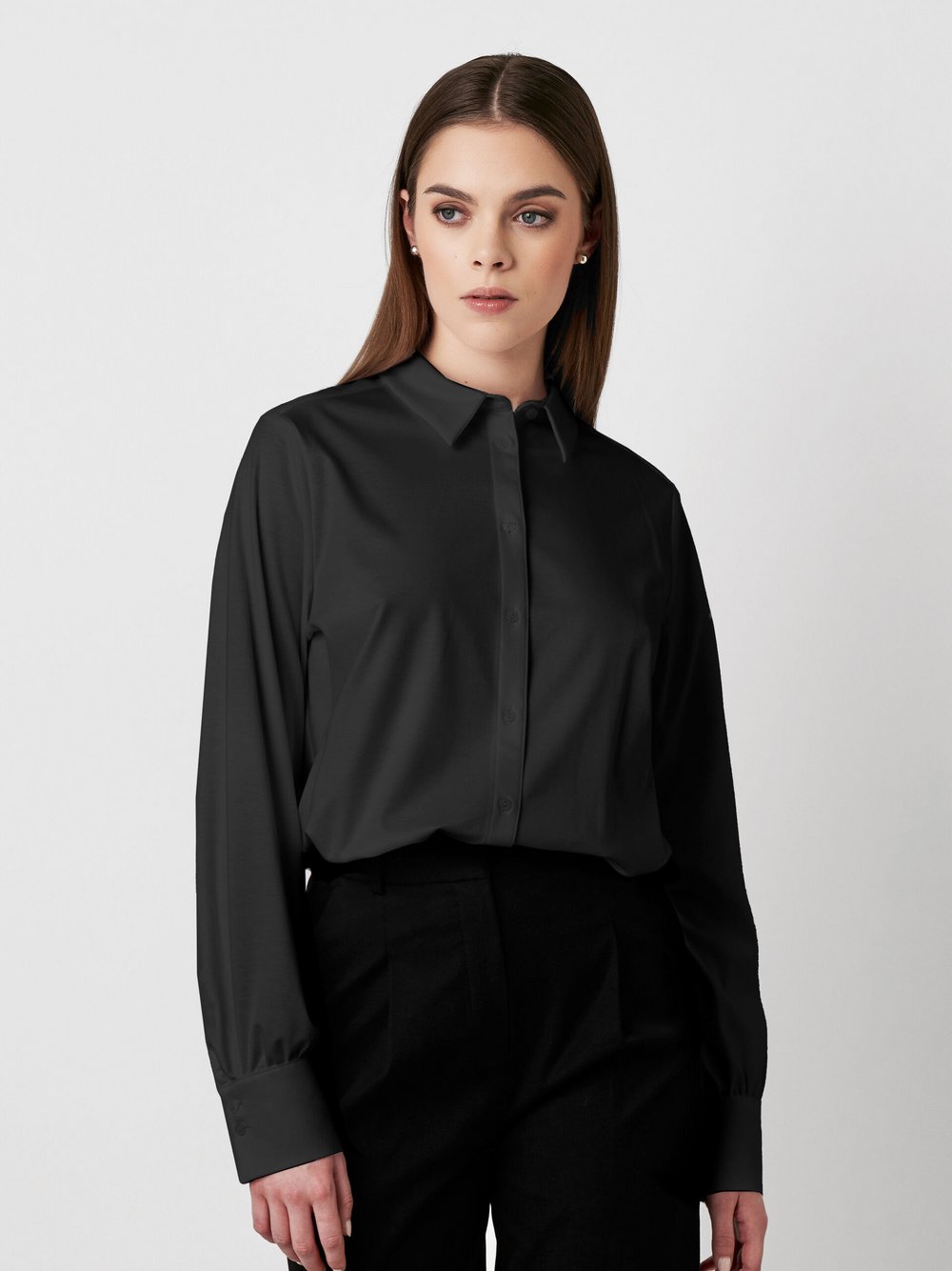 DESOTO Bluse Damen Baumwolle schwarz, 34