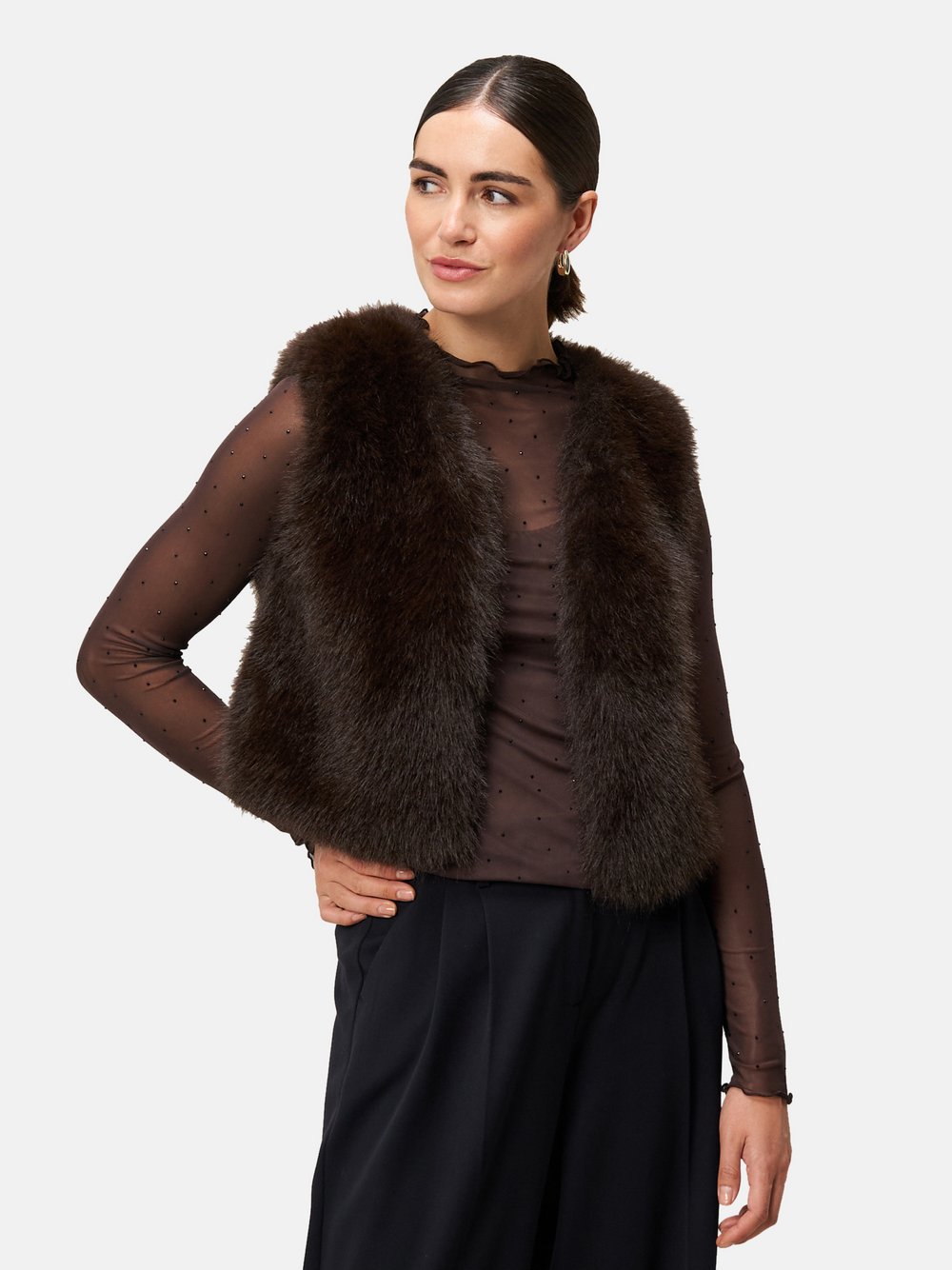 zero Weste Damen braun, L