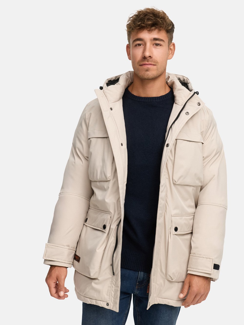 Indicode Parka Herren beige, S