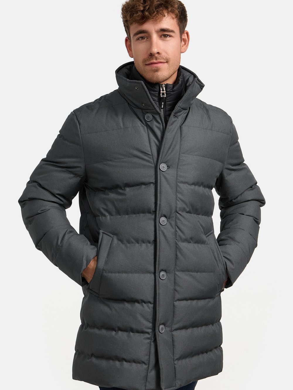 Thumbnail - Indicode Winterjacke Herren grau, XS