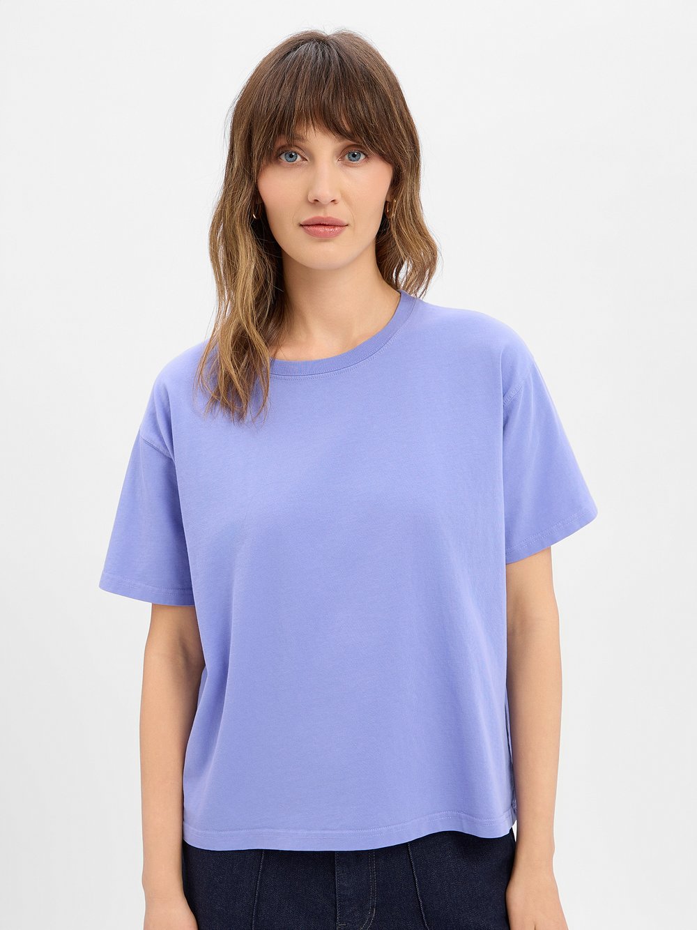 american vintage T-Shirt Damen Baumwolle lila, L