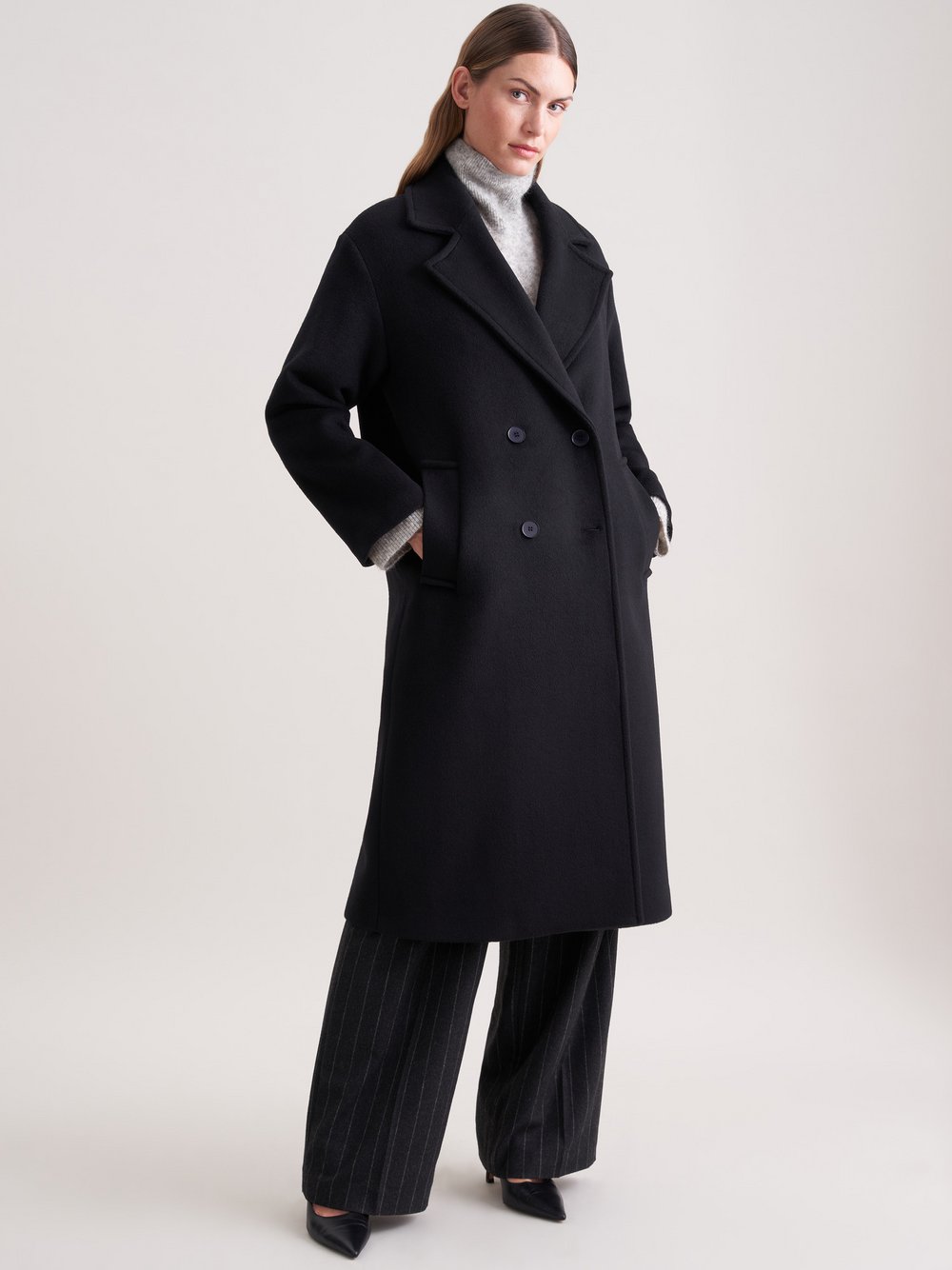 Seidensticker Mantel Damen Wolle schwarz, 44