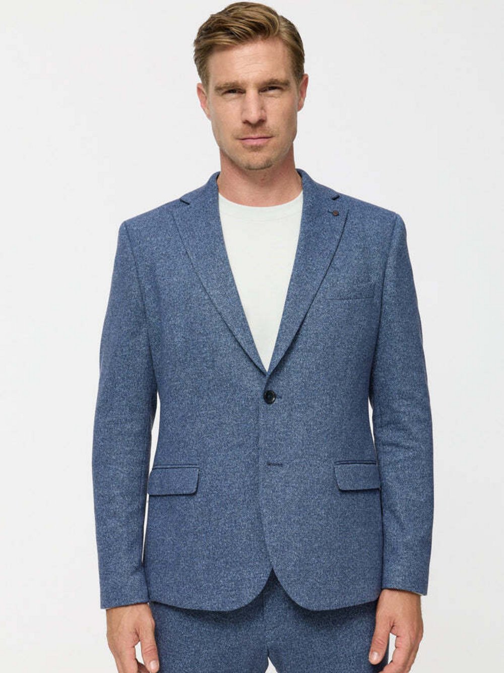 Zuitable Baukasten-Sakko -DiNick Herren Slim Fit Jersey blau, 44