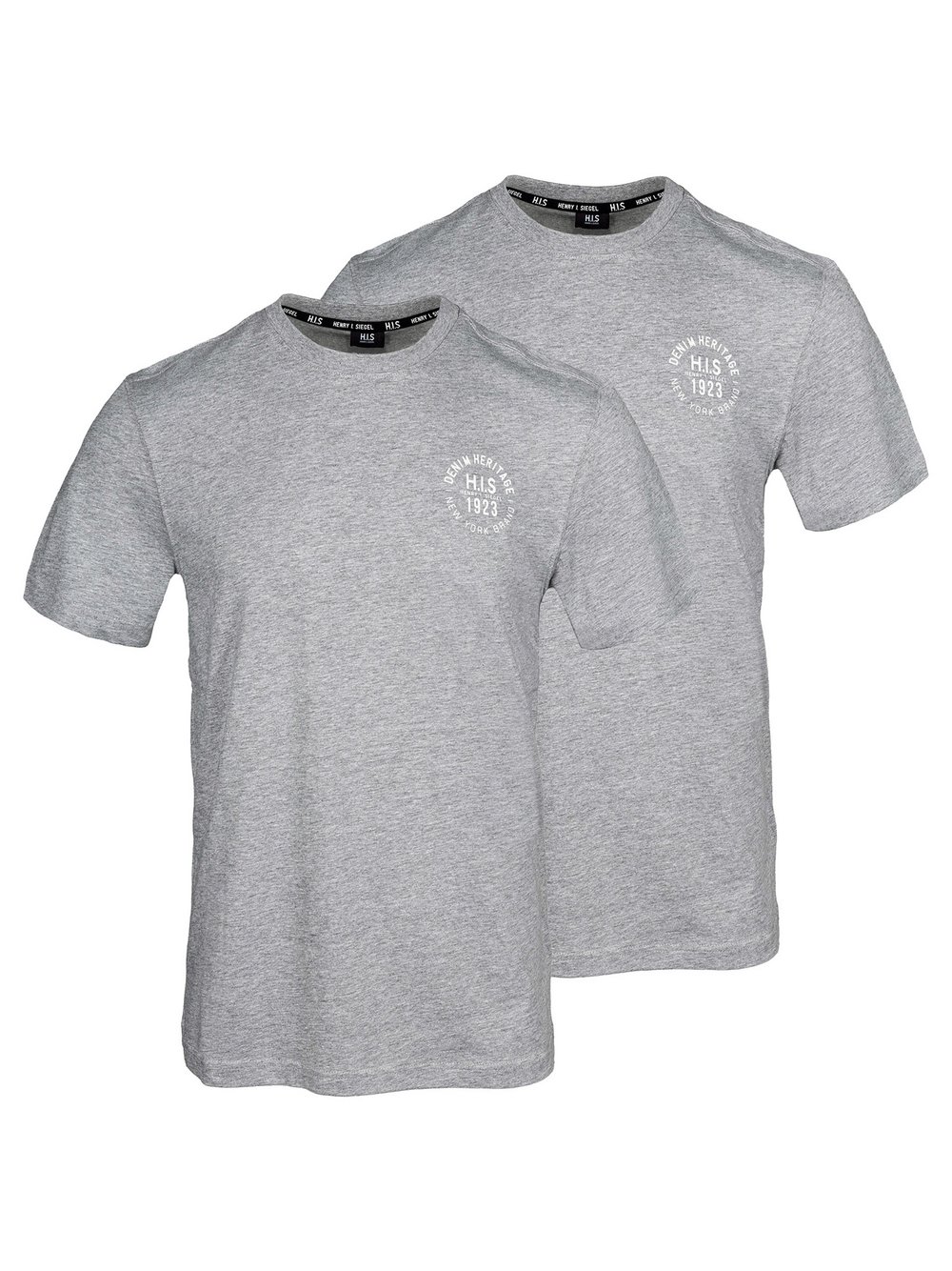 HIS T-Shirt  Herren Jersey grau meliert, XL