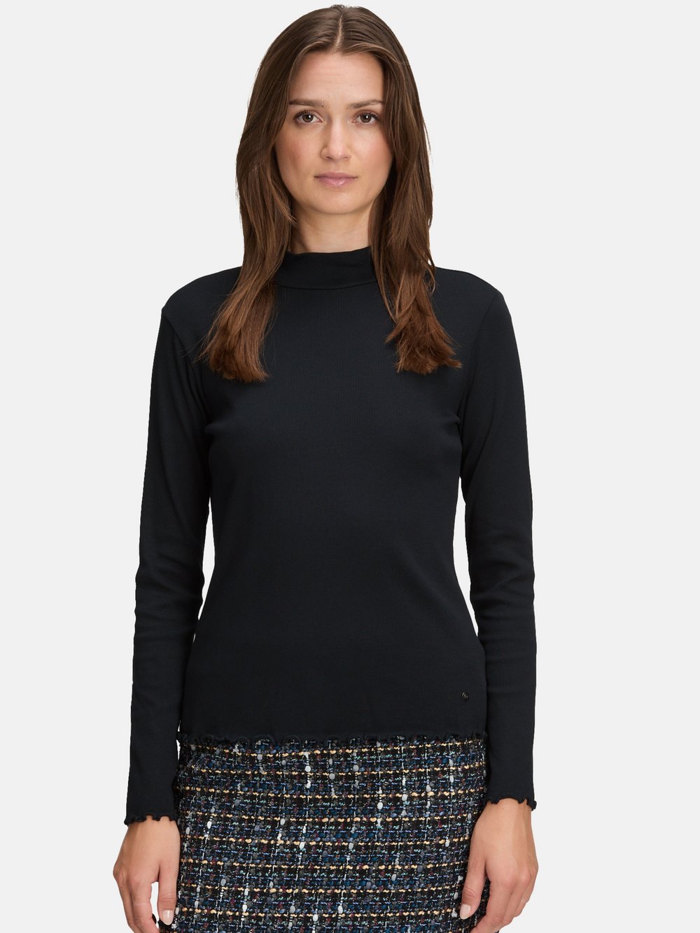 Thumbnail - Betty & Co Langarm-Shirt Damen Baumwolle schwarz, XL