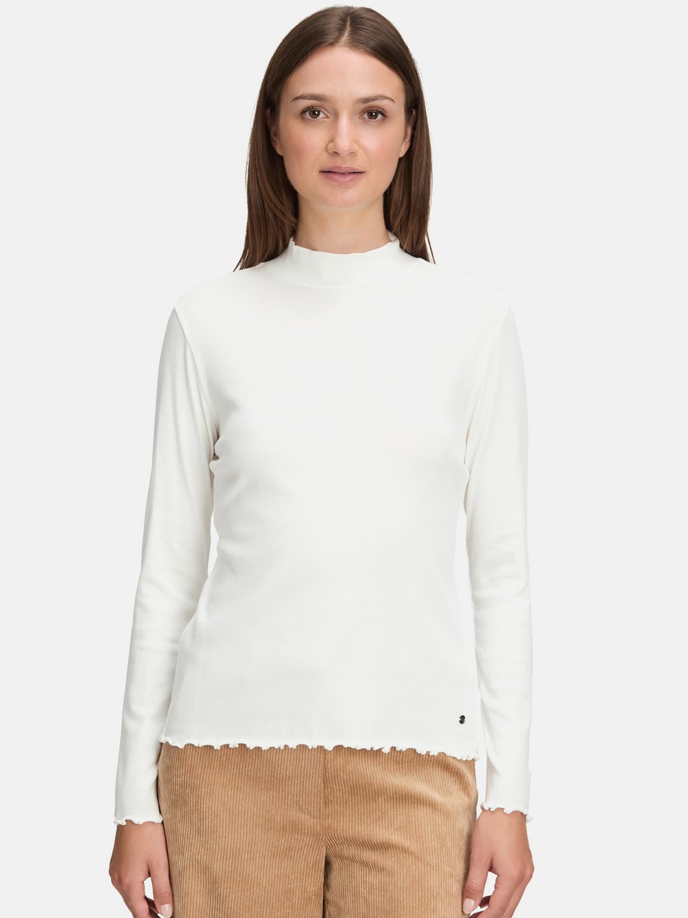 Betty & Co Langarm-Shirt Damen Baumwolle weiß, L