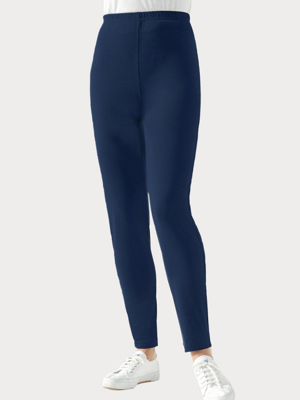 Goldner Leggings Damen Baumwolle blau, 48