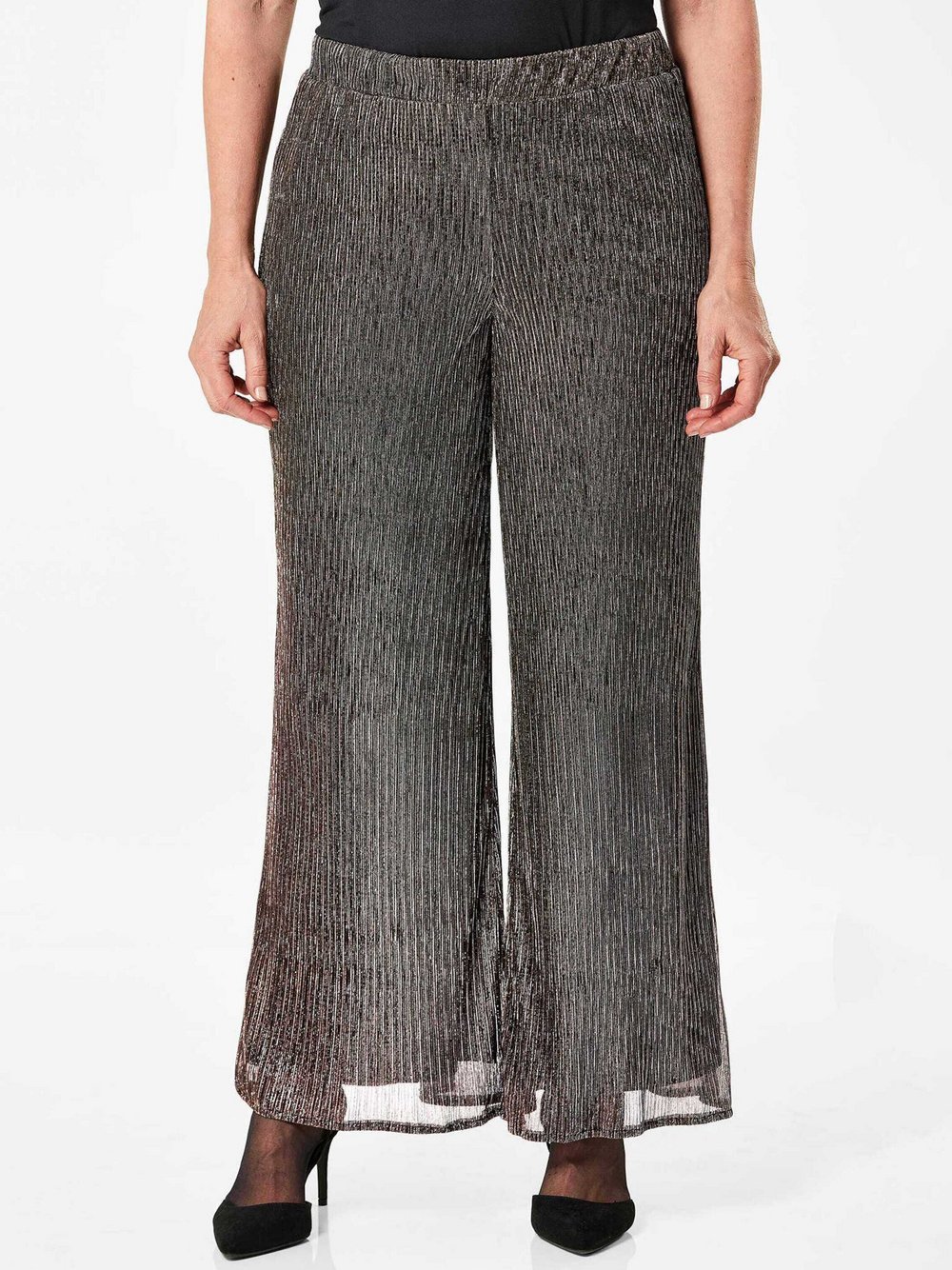 Goldner Palazzohose Damen schwarz, 40