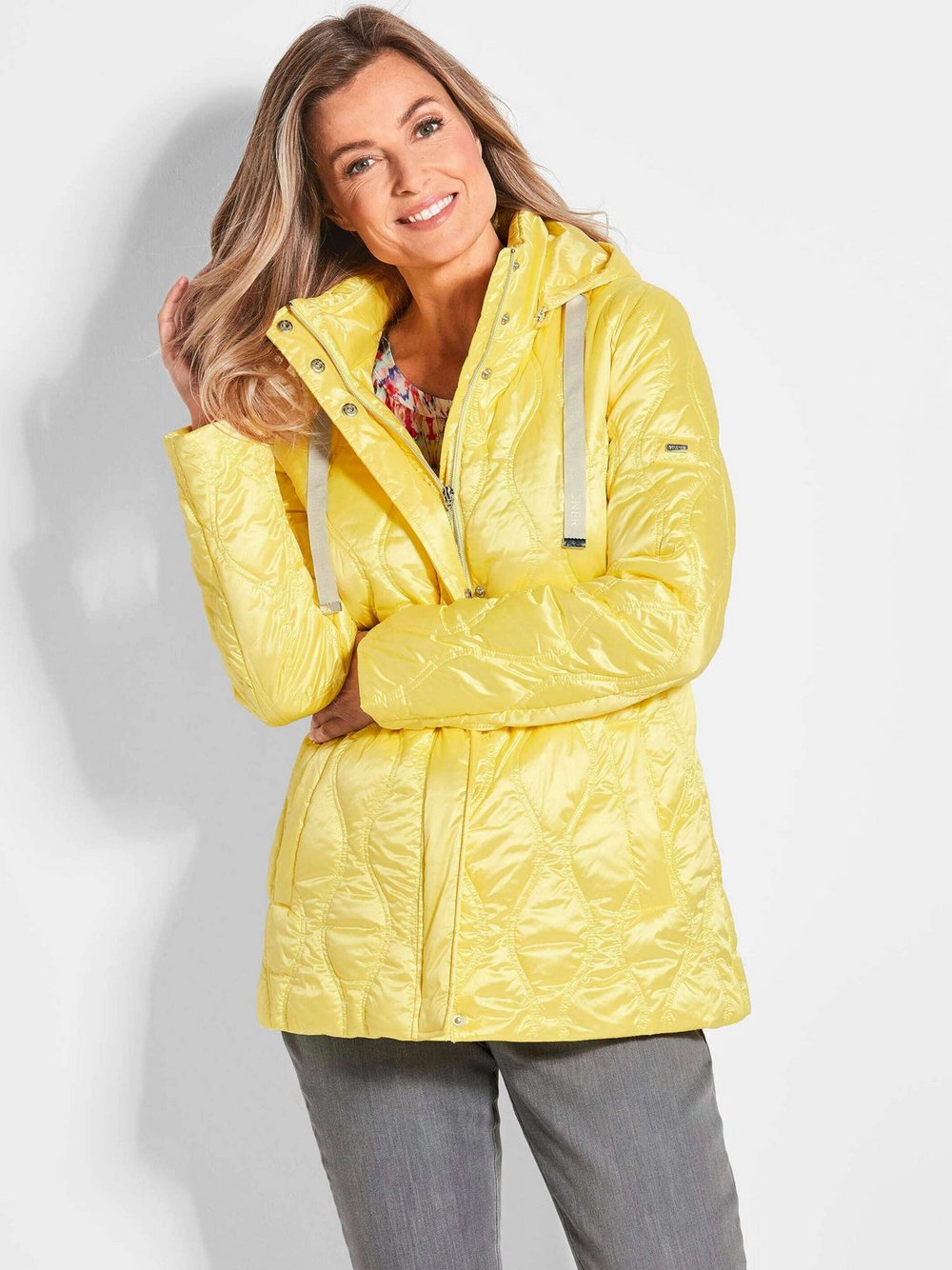 Thumbnail - Goldner Steppjacke Damen gelb, 50