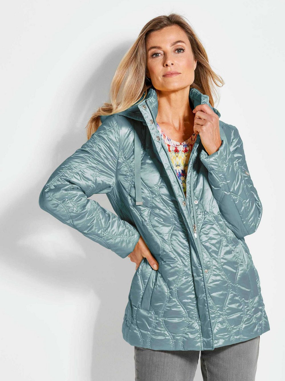 Goldner Steppjacke Damen grün, 40