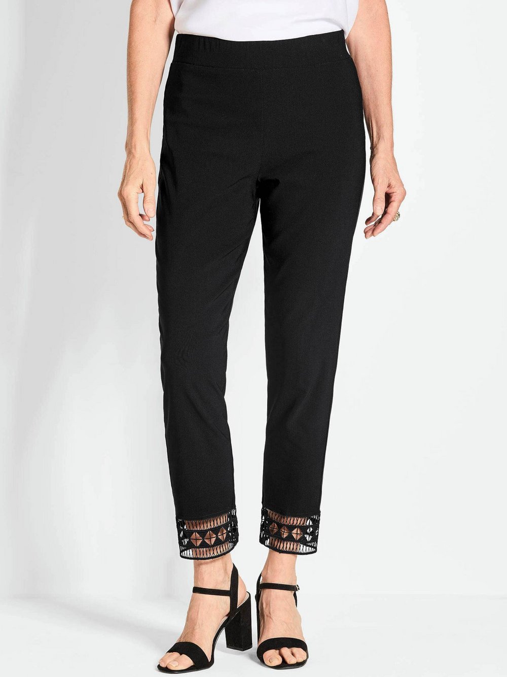 Goldner Schlupfhose Damen Polyamid schwarz, 42