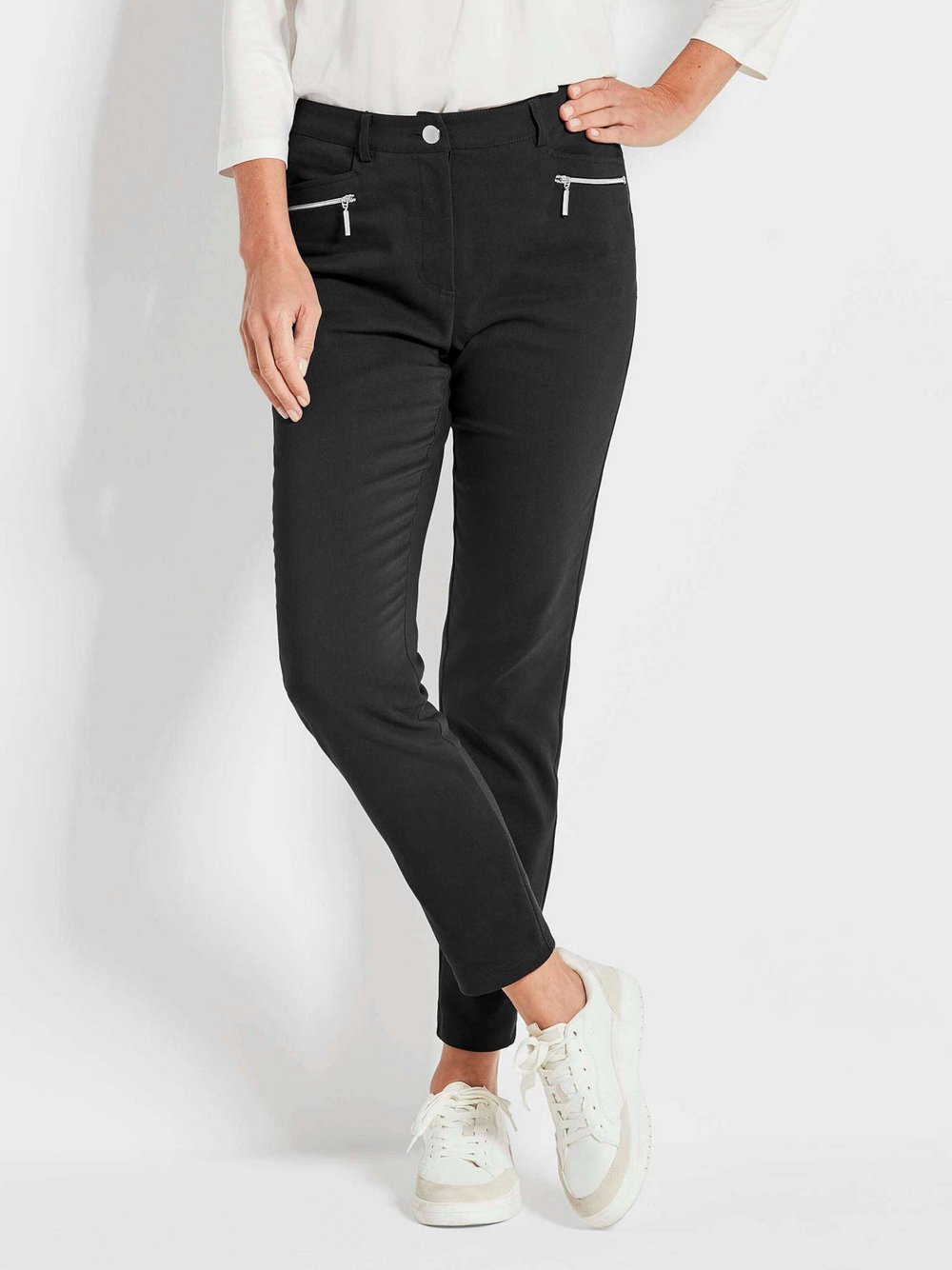 Goldner Hose Damen Baumwolle schwarz, 44