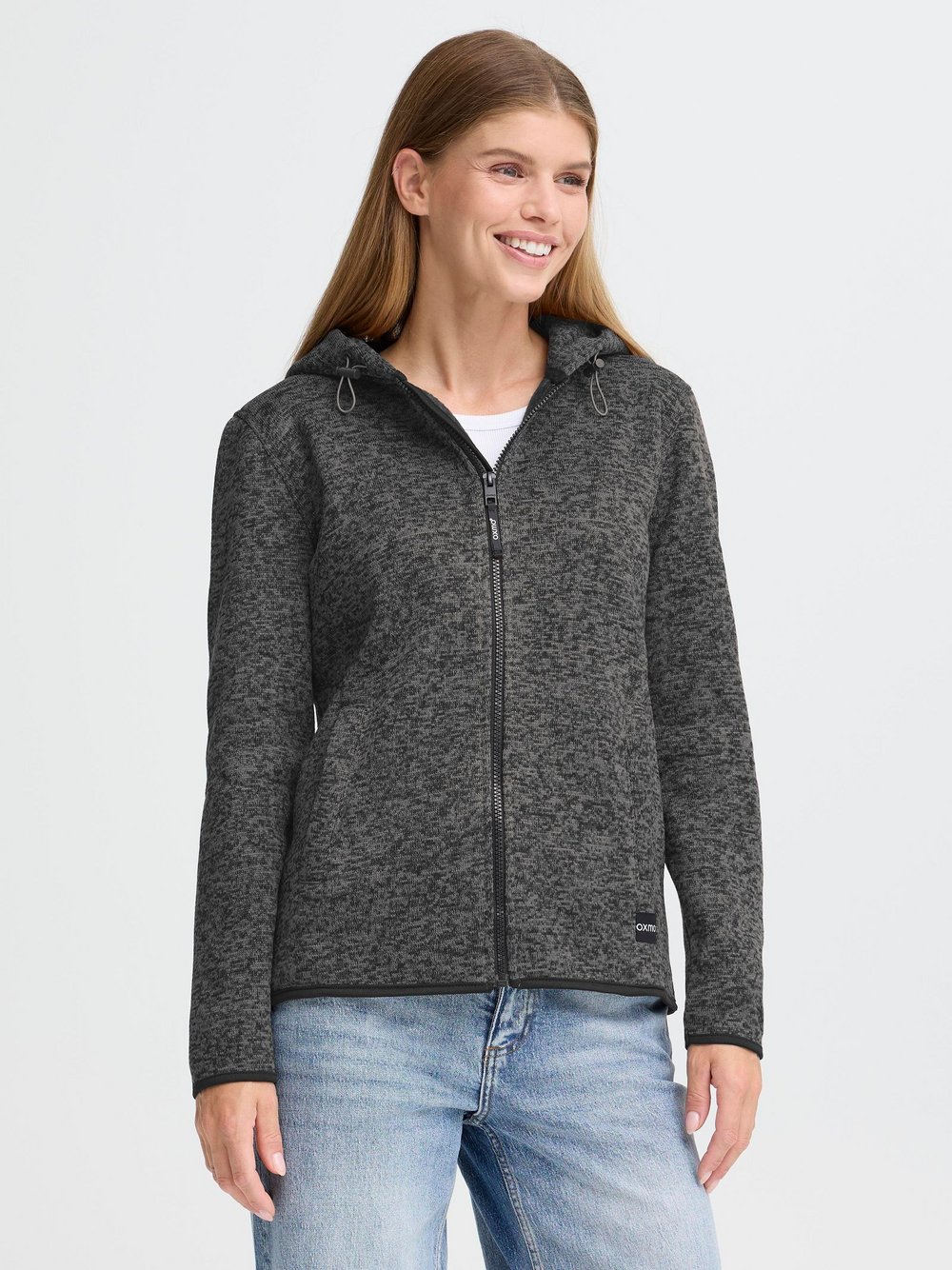 Thumbnail - OXMO Fleecejacke Damen grau, XL