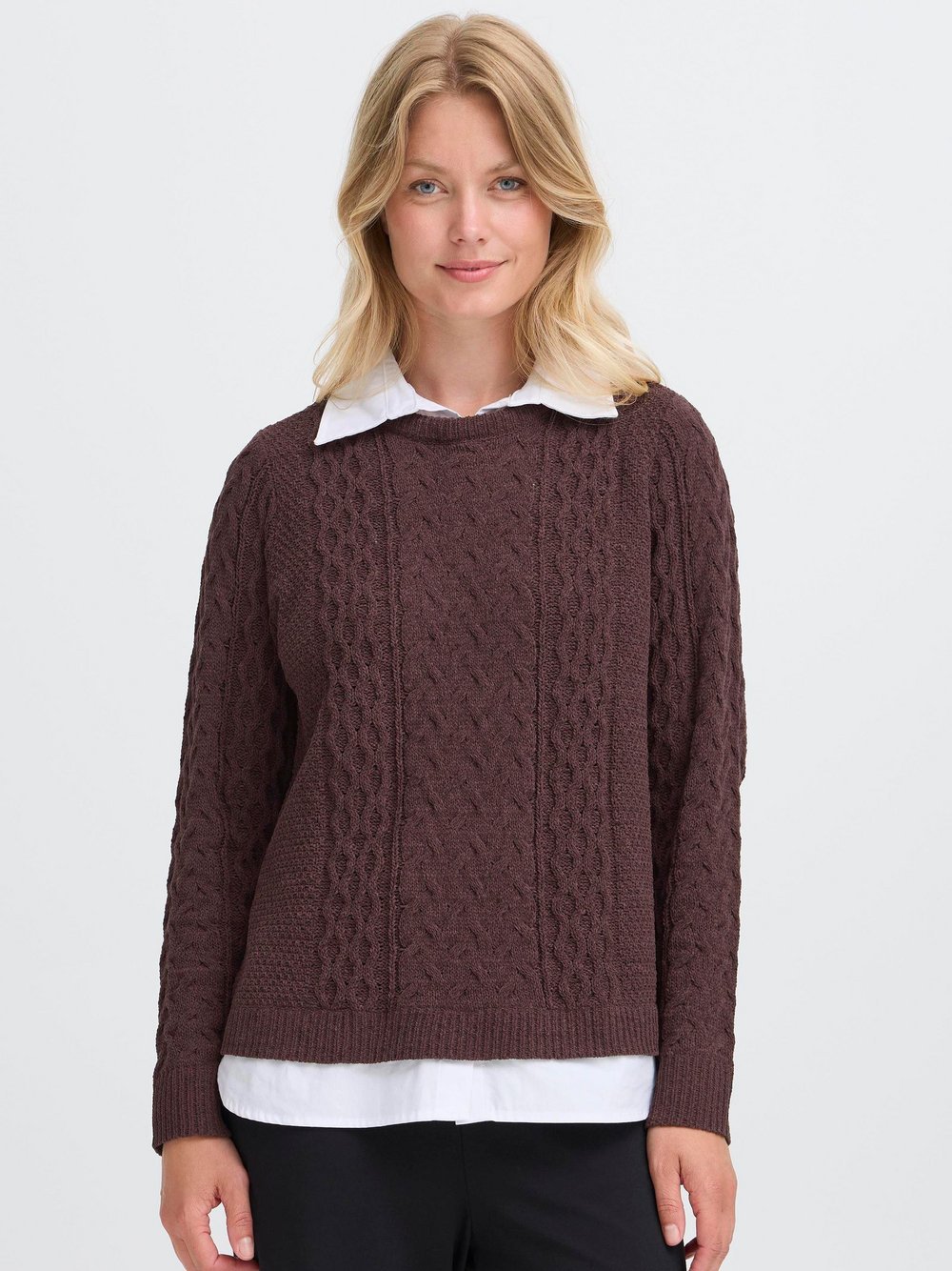 OXMO Strickpullover Damen braun, S
