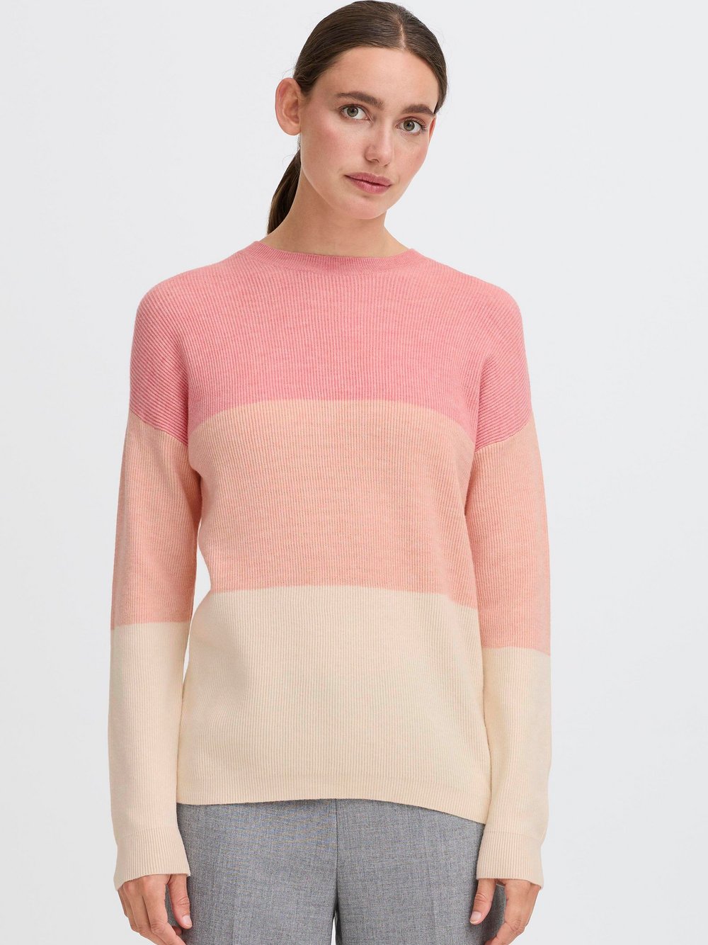 OXMO Strickpullover Damen Viskose weiß, M