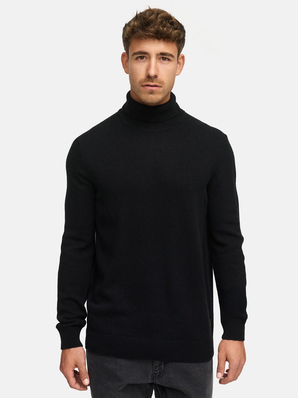 Indicode Strickpullover Herren Feinstrick schwarz, XL