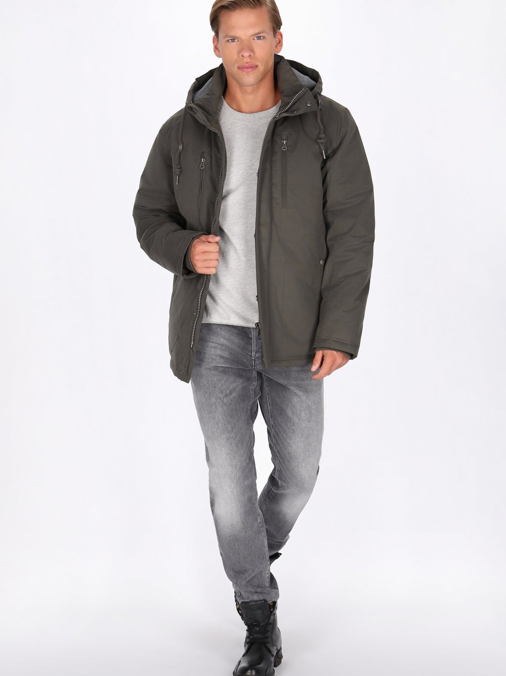 Dreimaster Jacke Herren grün, XL