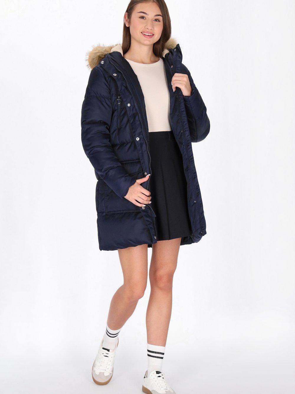 MyMo Parka Damen Polyamid blau, XS