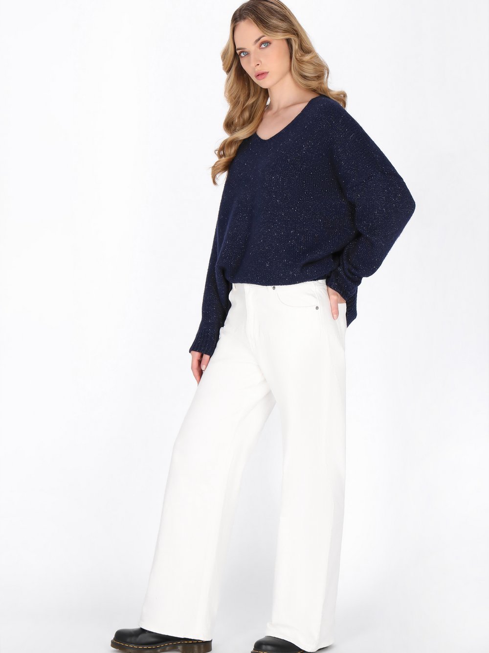 Dreimaster Pullover Damen blau, XS/S