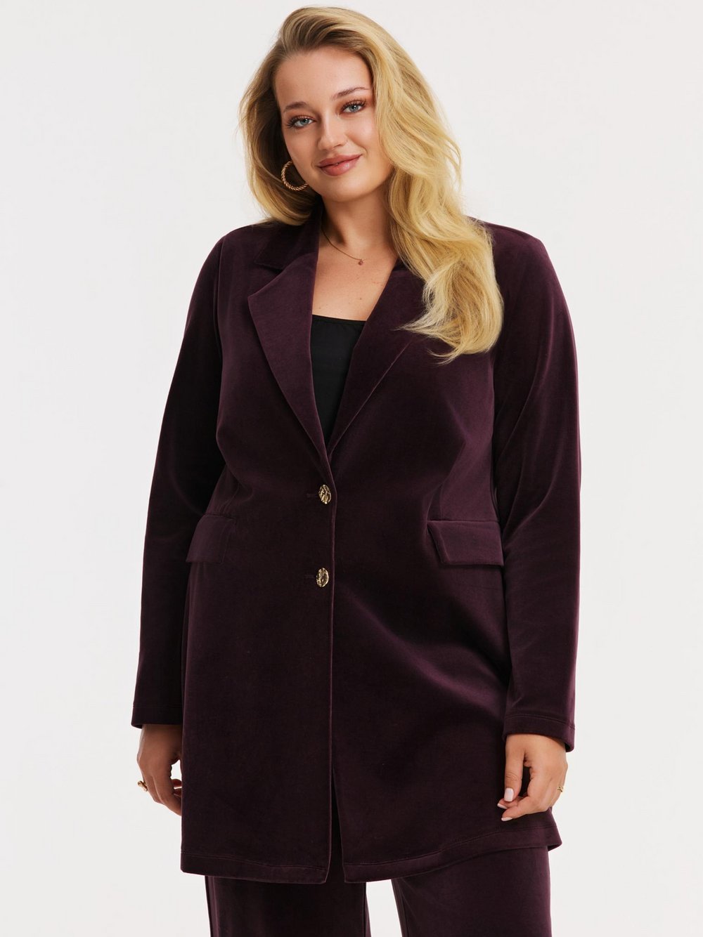 YOEK Blazer Damen Baumwolle lila, 42-44