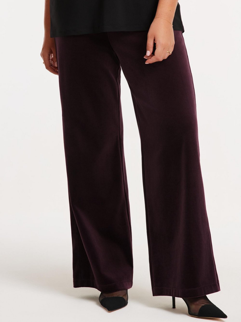 YOEK Hose Damen Baumwolle lila, 54-56