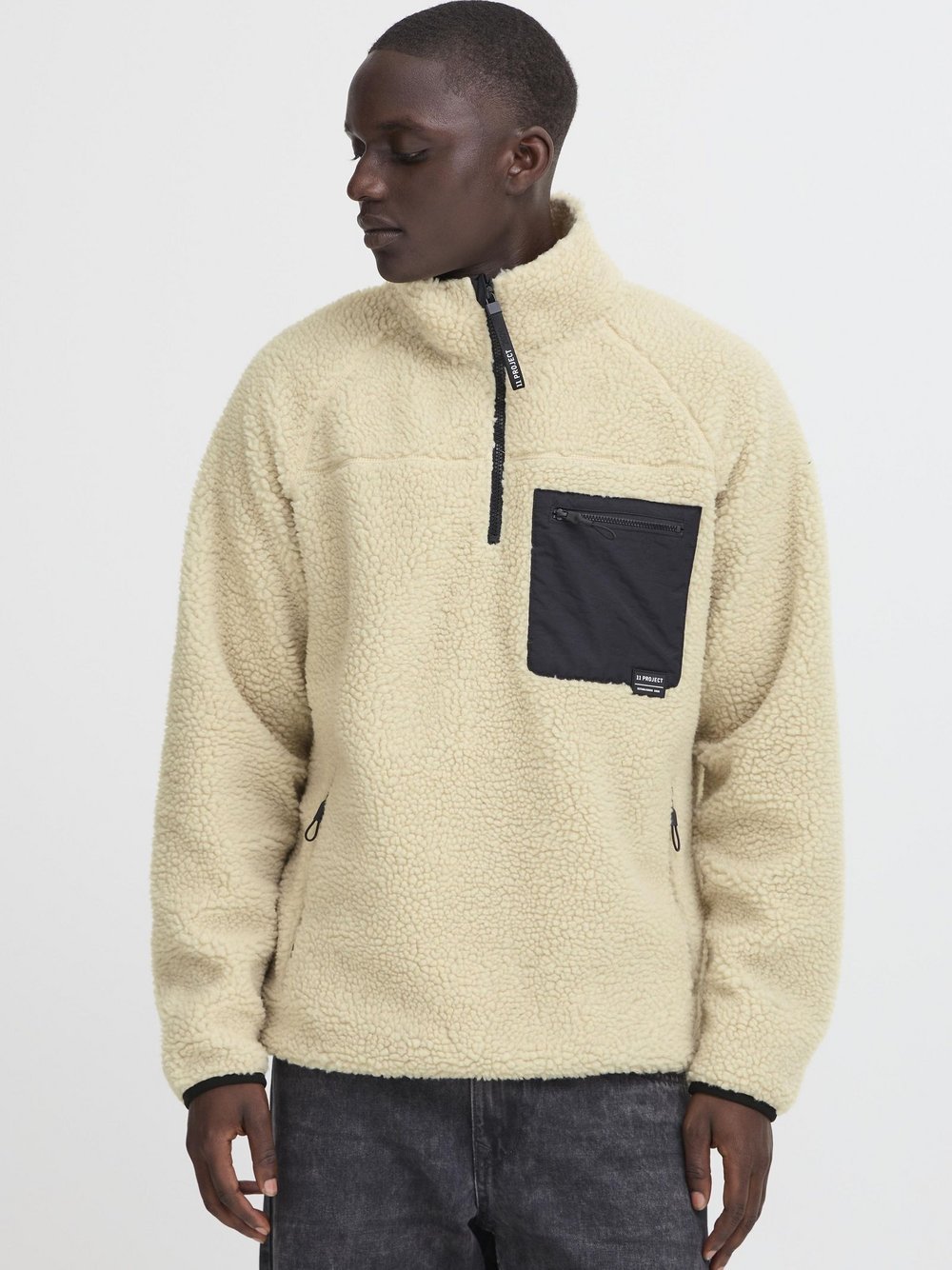 11 Project Fleecepullover Herren beige, XXL
