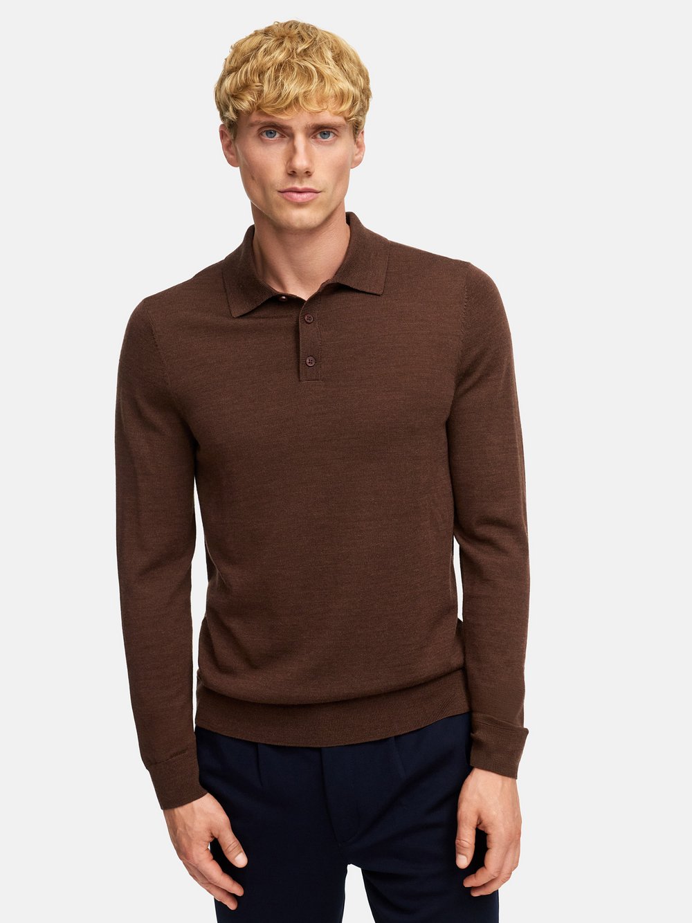 Kronstadt Strickpullover Herren Merino braun, M