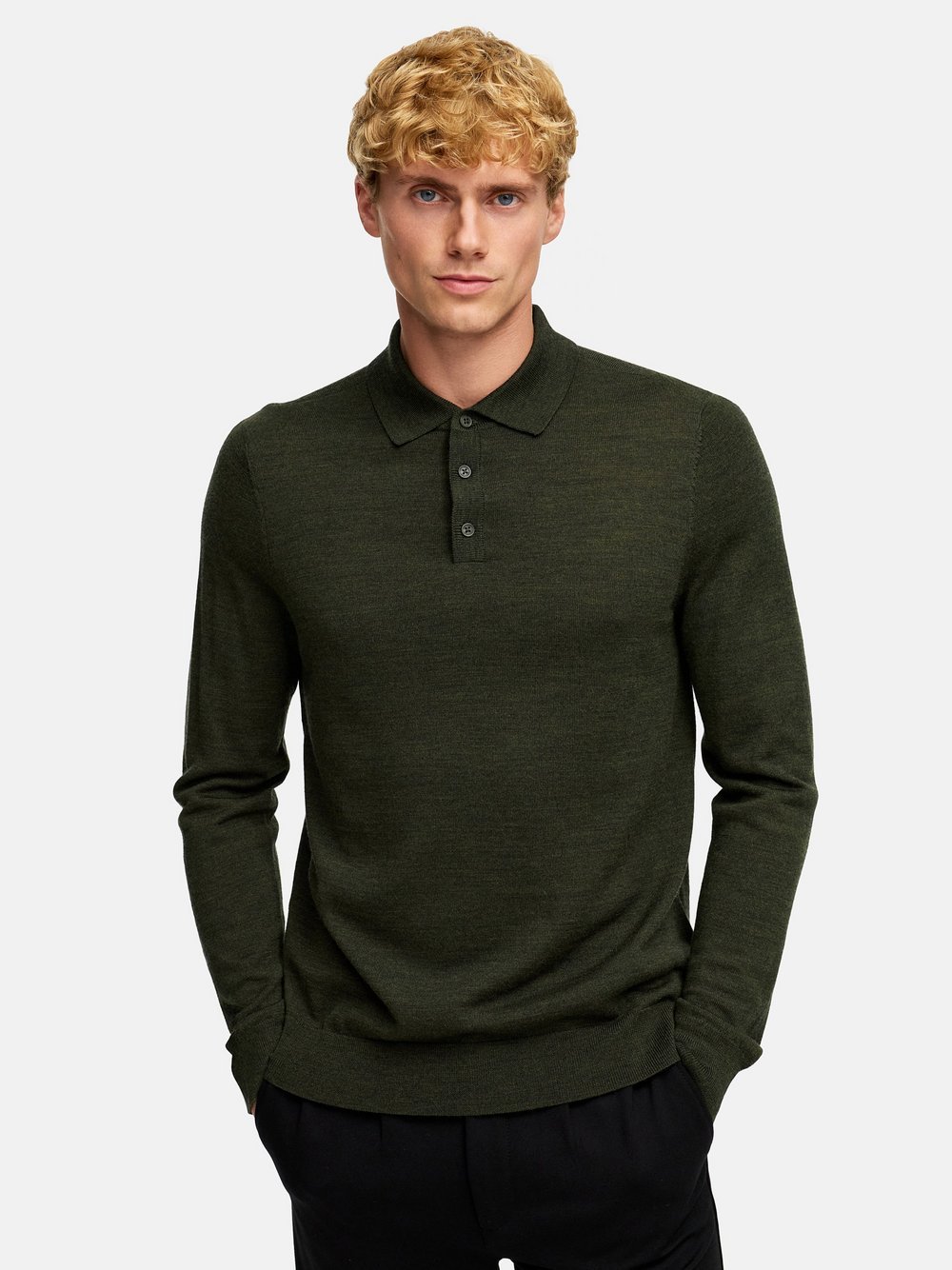 Kronstadt Strickpullover Herren Merino grün, XXL