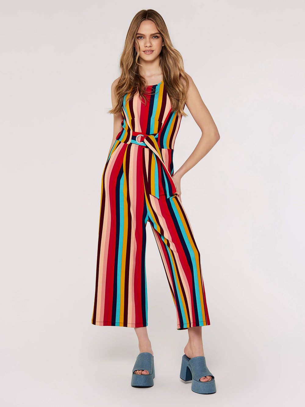 Thumbnail - Apricot Jumpsuit Damen rot gestreift, 42