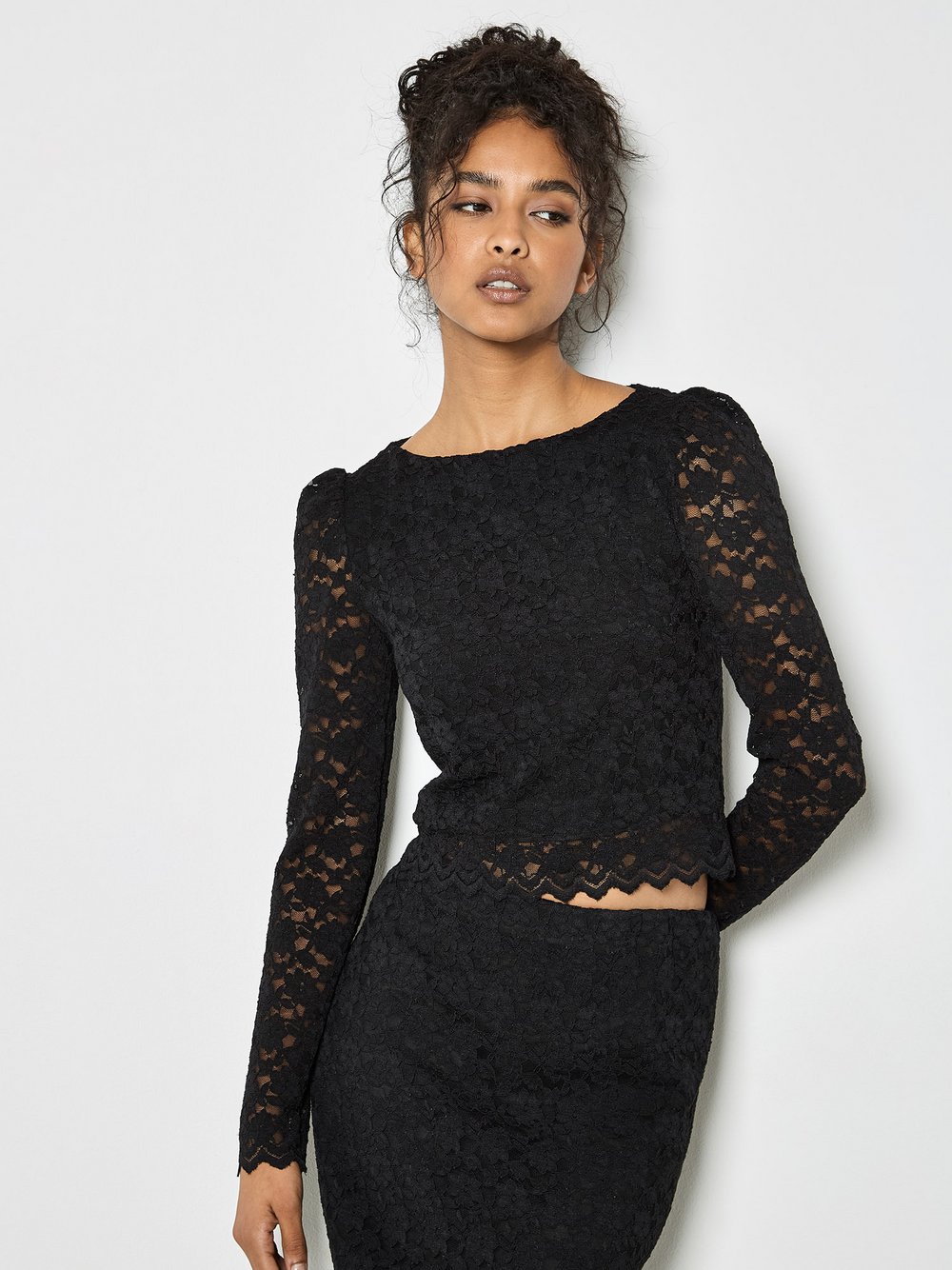 Thumbnail - Apricot Bluse Damen Polyamid schwarz, 40
