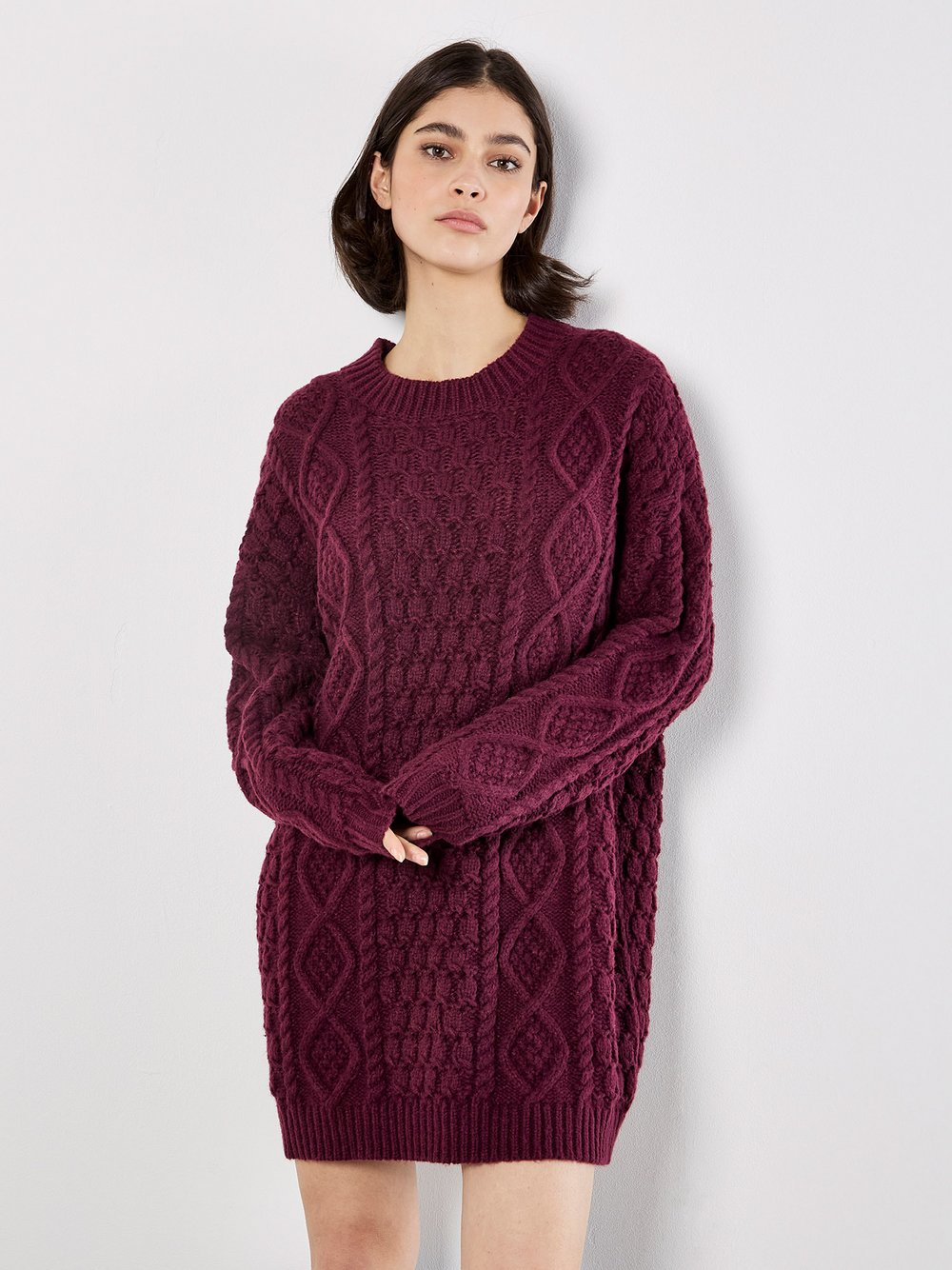 Apricot Strickkleid Damen rot, 38