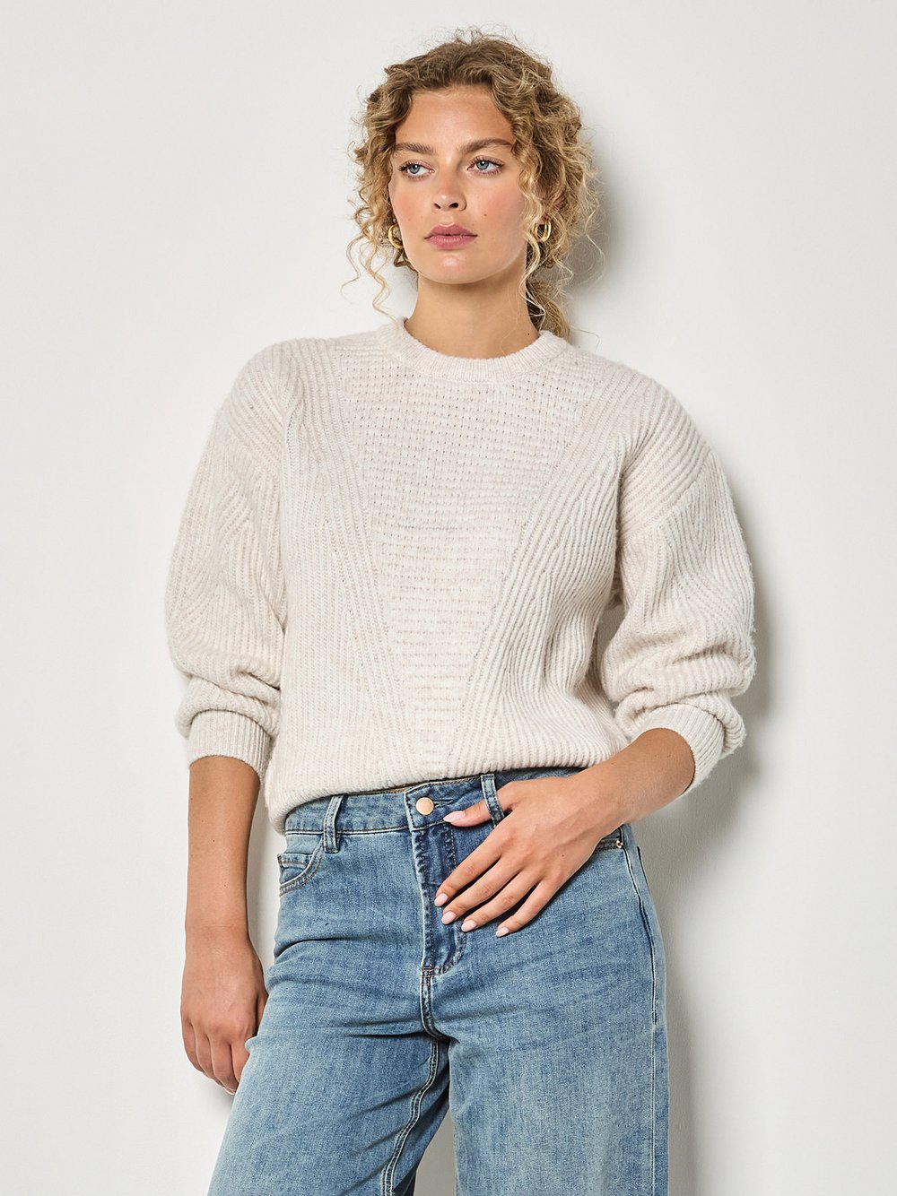 Thumbnail - Apricot Pullover Damen beige, 36