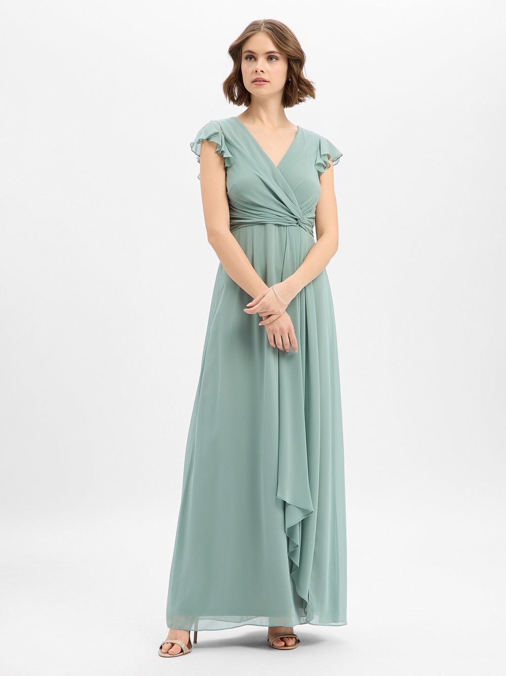 Marie Lund Abendkleid Damen Chiffon grün, 46