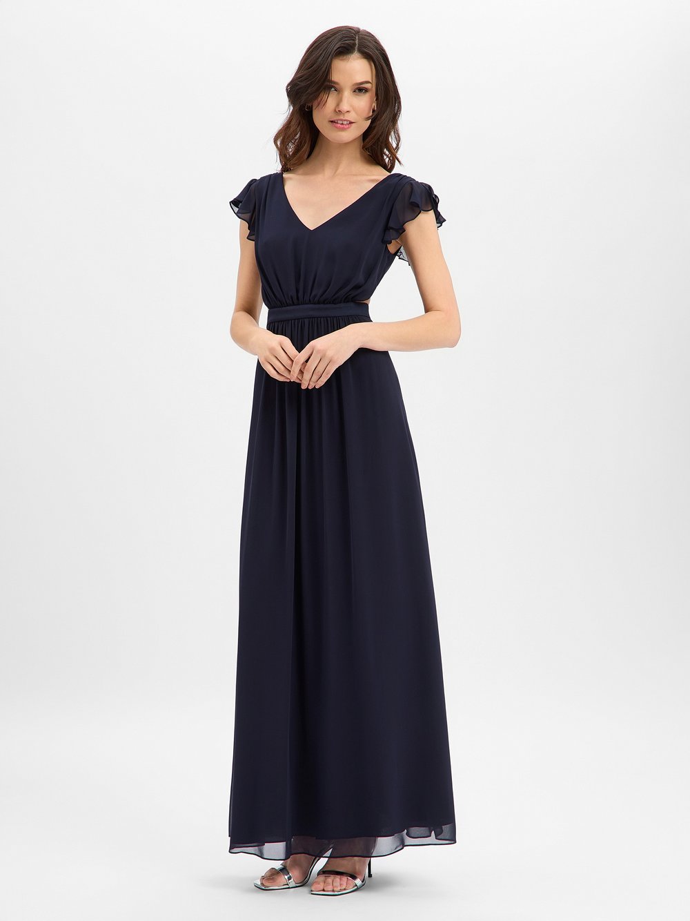 Marie Lund Abendkleid Damen Chiffon blau, 40