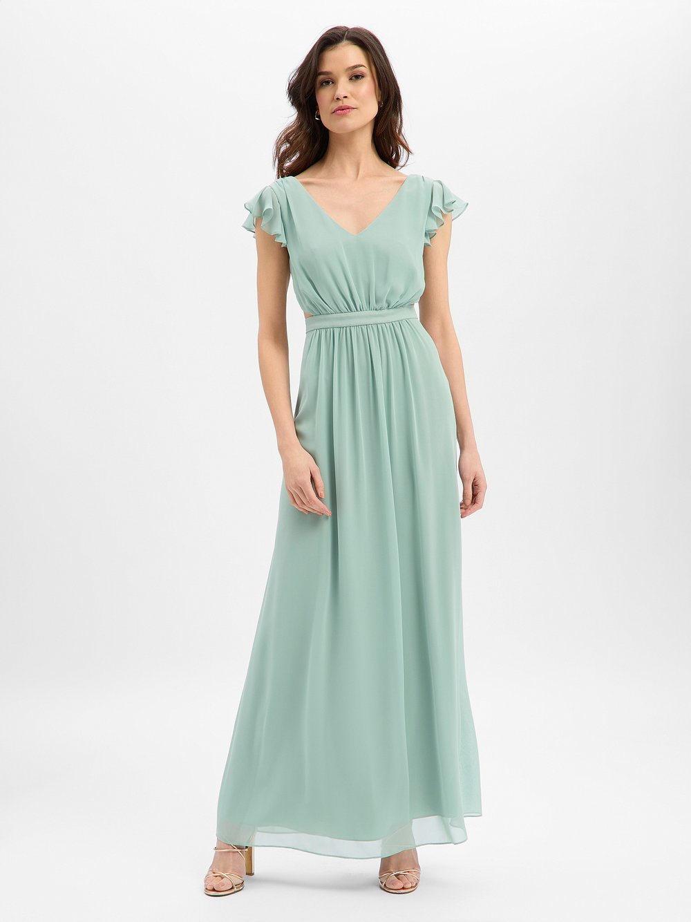 Marie Lund Abendkleid Damen Chiffon grün, 42