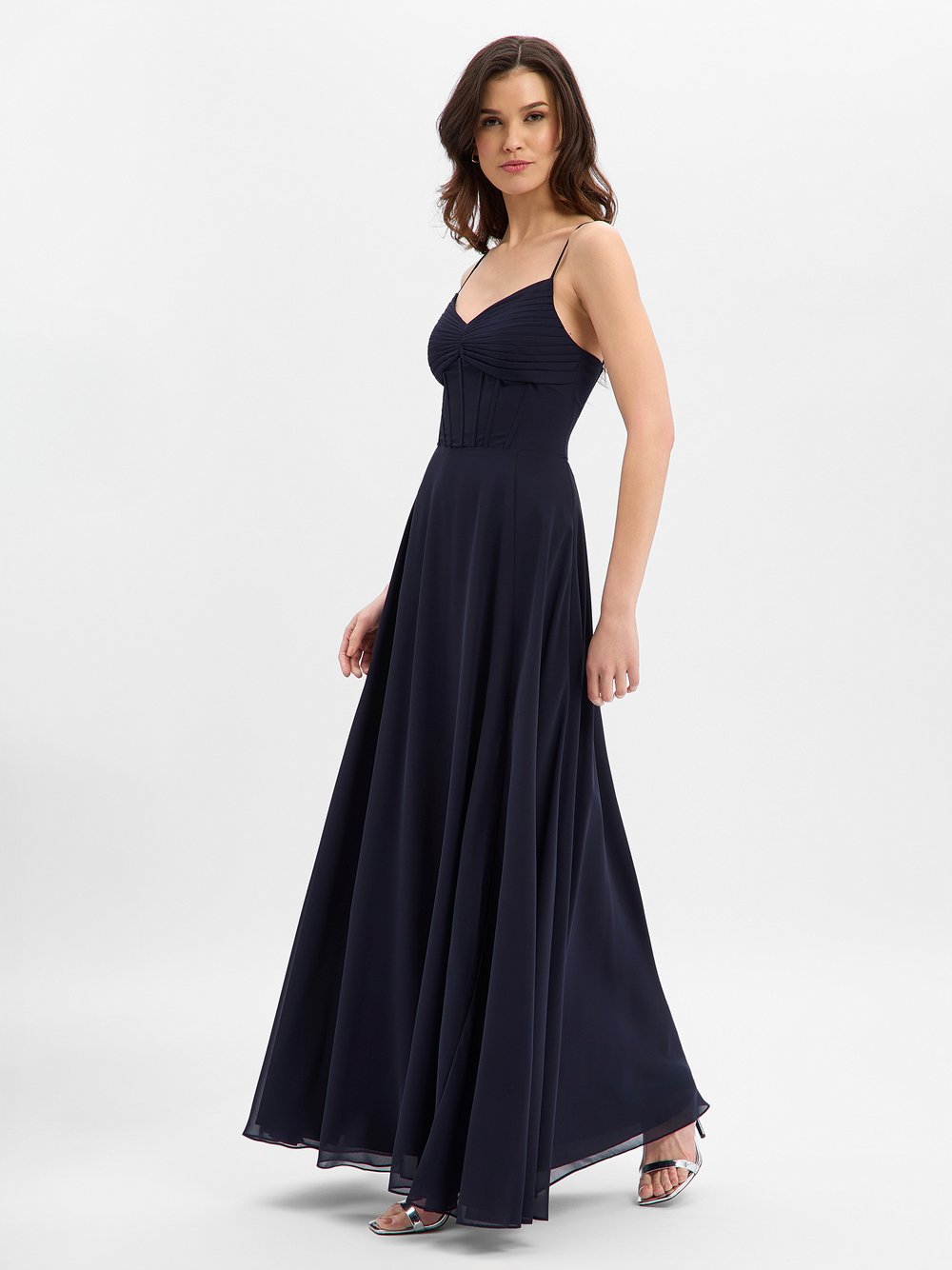 Marie Lund Abendkleid Damen Chiffon blau, 32