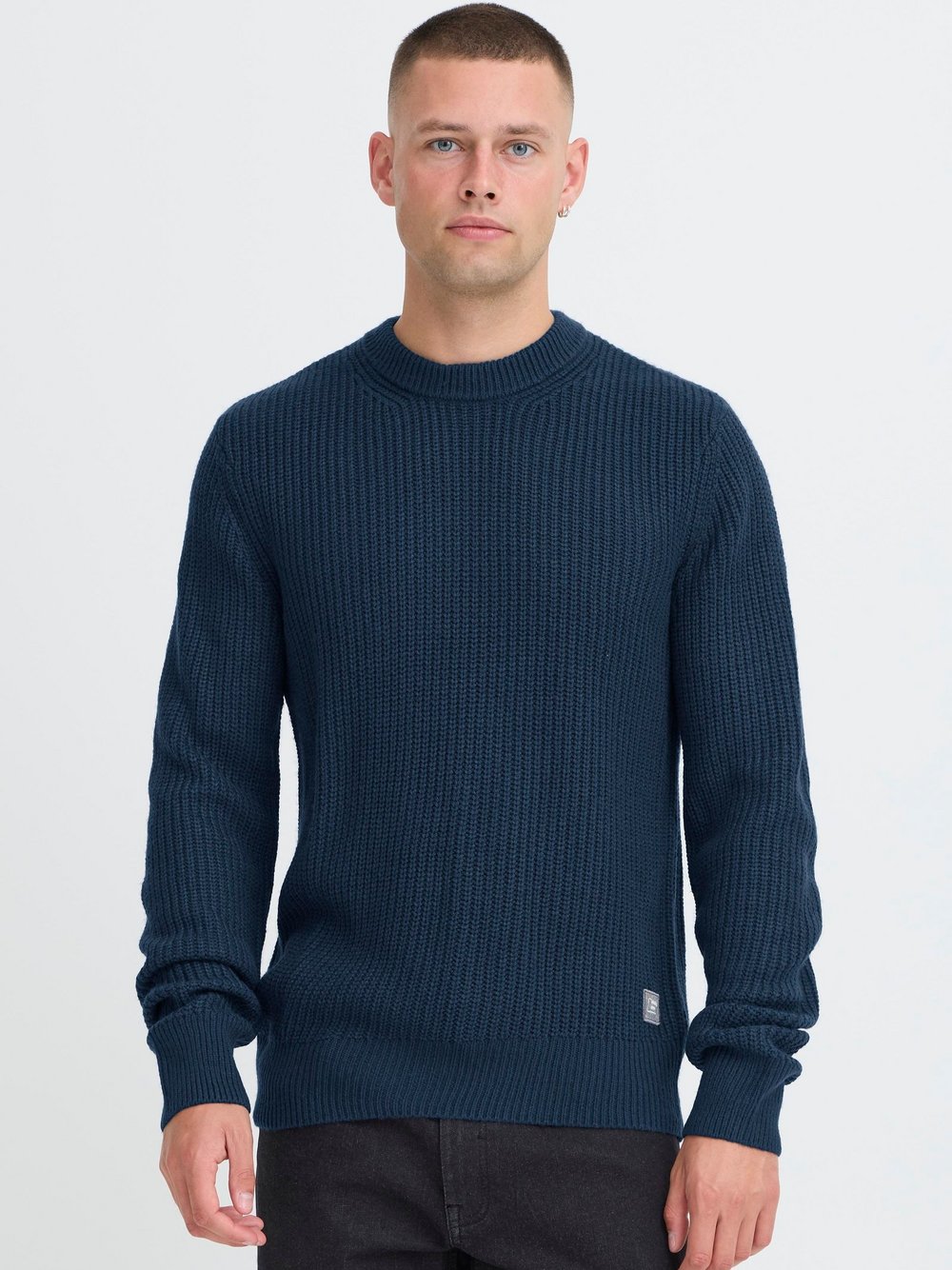 BLEND Strickpullover Herren blau, M