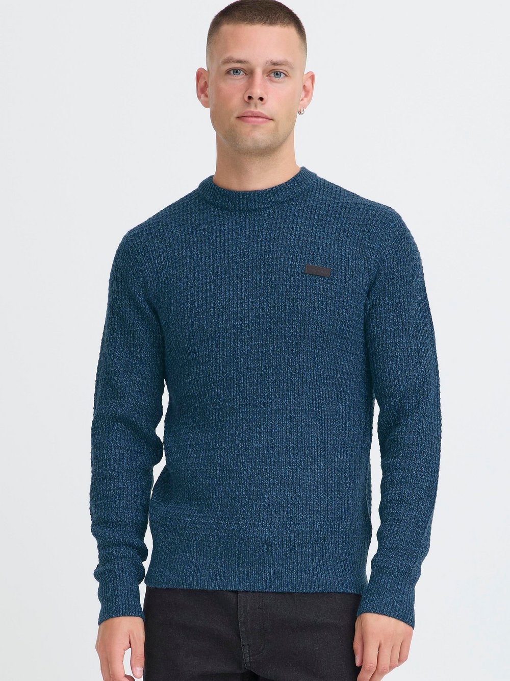 BLEND Strickpullover Herren blau, M