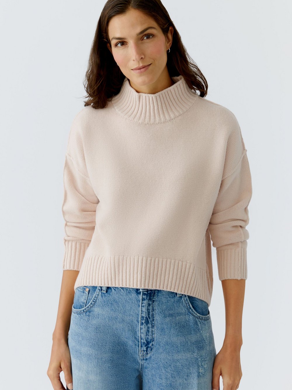 Thumbnail - Oui Pullover Damen Wolle rosa, 34