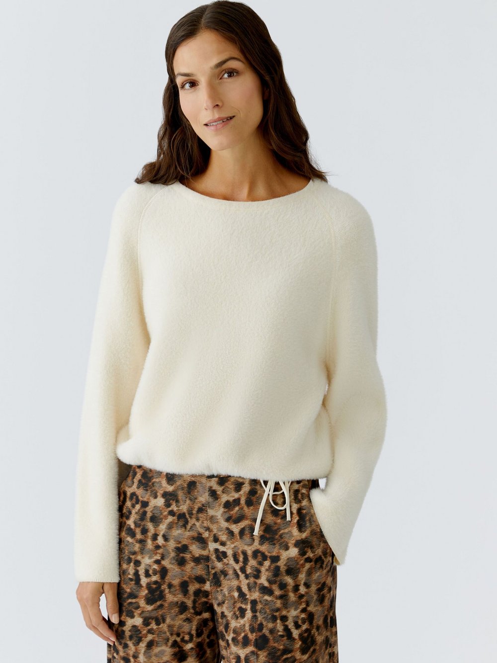 Thumbnail - Oui Pullover Damen Polyamid weiß, 42